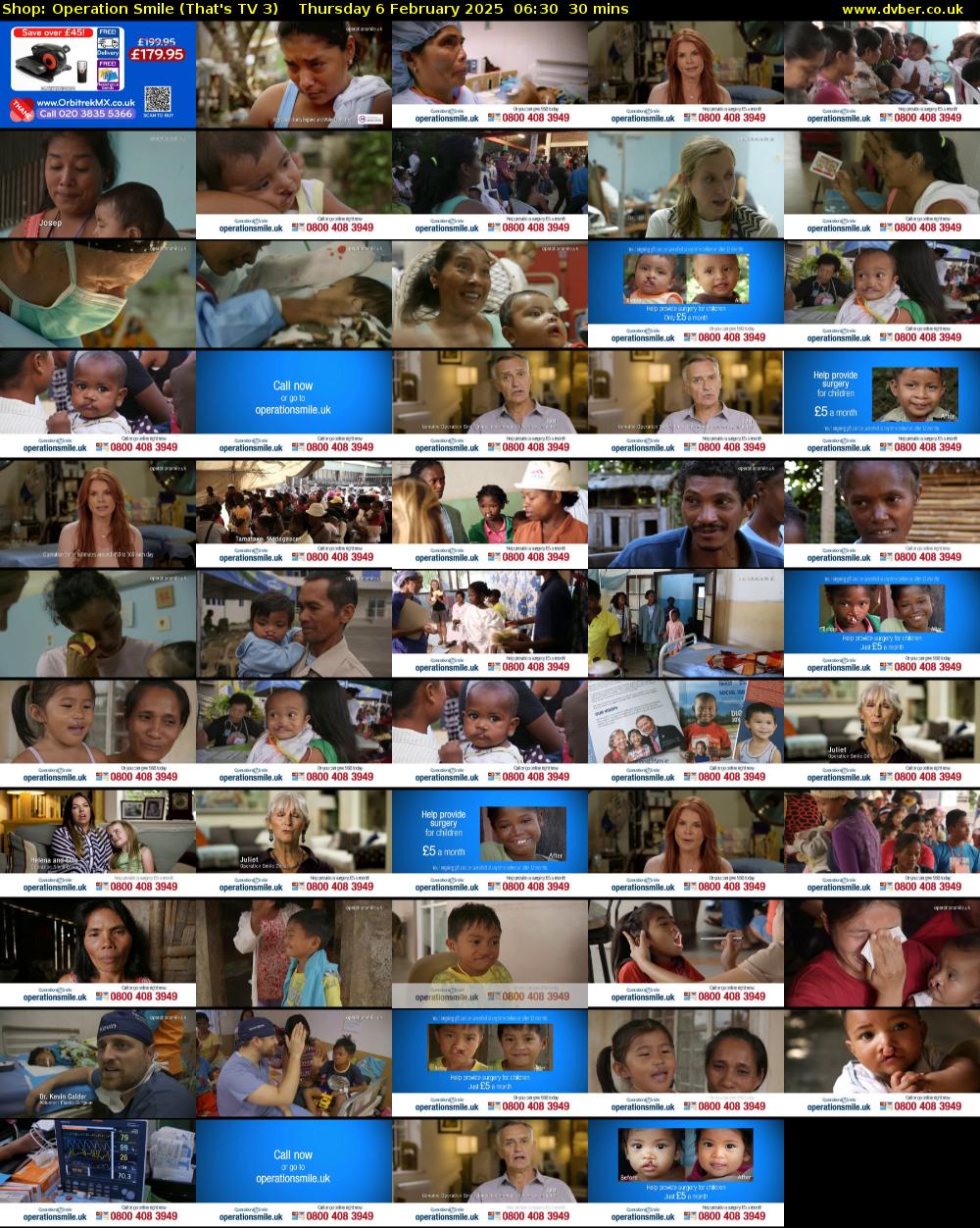 Shop: Operation Smile (That's TV 3) Thursday 6 February 2025 06:30 - 07:00