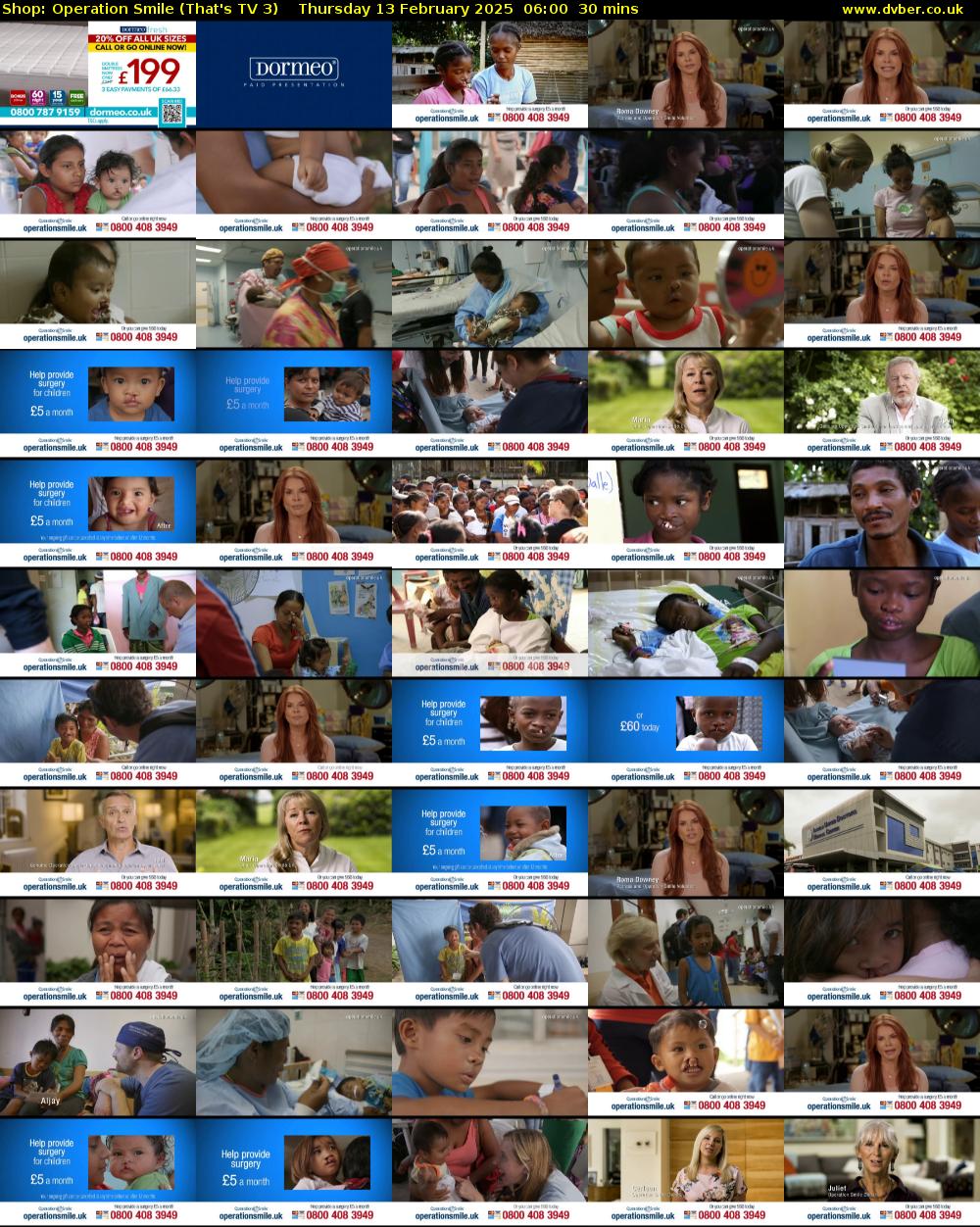 Shop: Operation Smile (That's TV 3) Thursday 13 February 2025 06:00 - 06:30