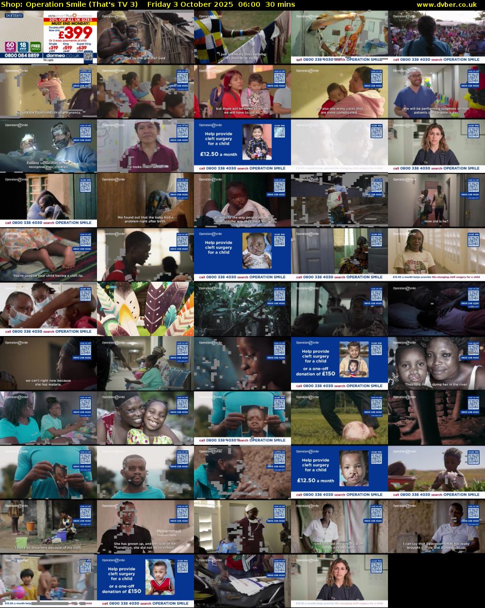 Shop: Operation Smile (That's TV 3) Friday 3 October 2025 06:00 - 06:30