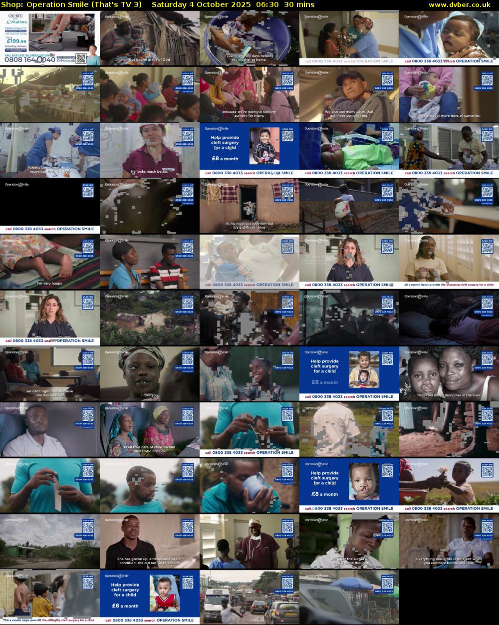 Shop: Operation Smile (That's TV 3) Saturday 4 October 2025 06:30 - 07:00