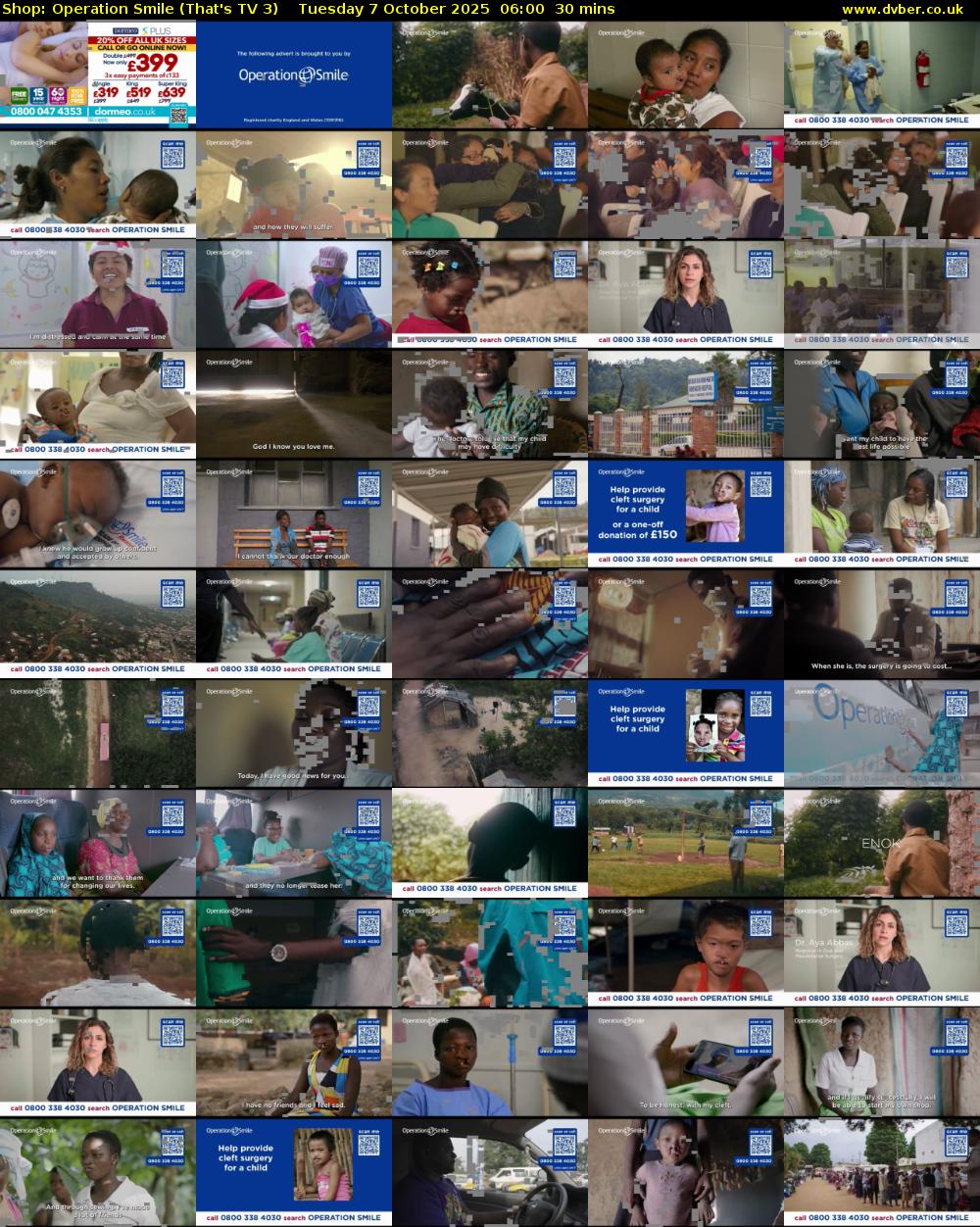 Shop: Operation Smile (That's TV 3) Tuesday 7 October 2025 06:00 - 06:30