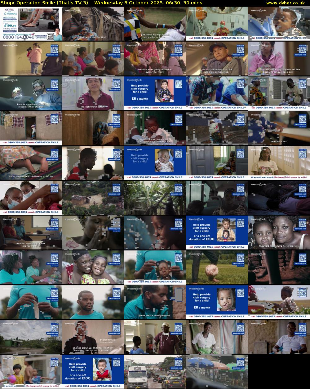Shop: Operation Smile (That's TV 3) Wednesday 8 October 2025 06:30 - 07:00