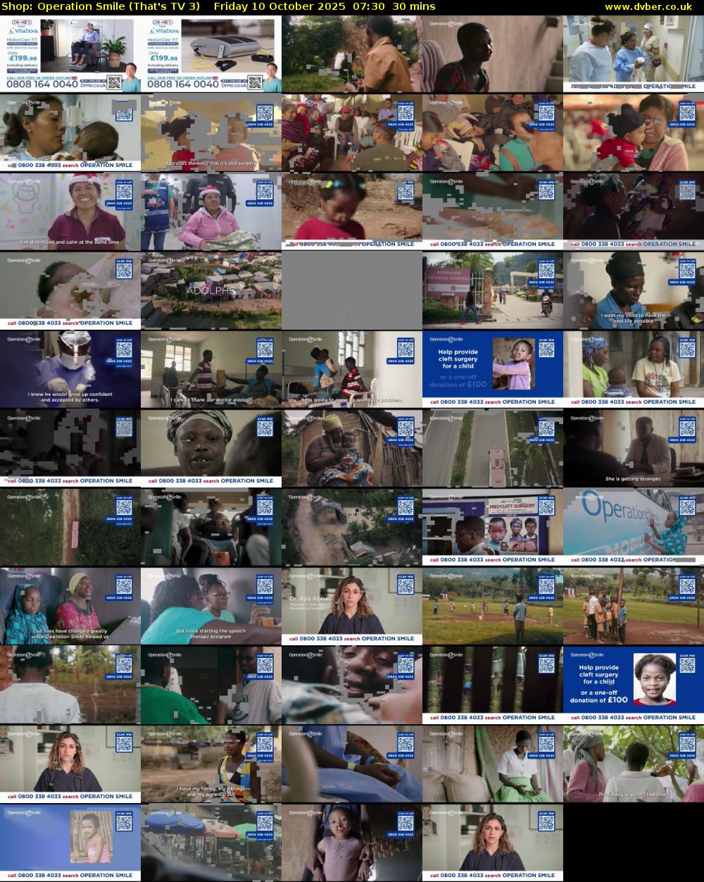 Shop: Operation Smile (That's TV 3) Friday 10 October 2025 07:30 - 08:00