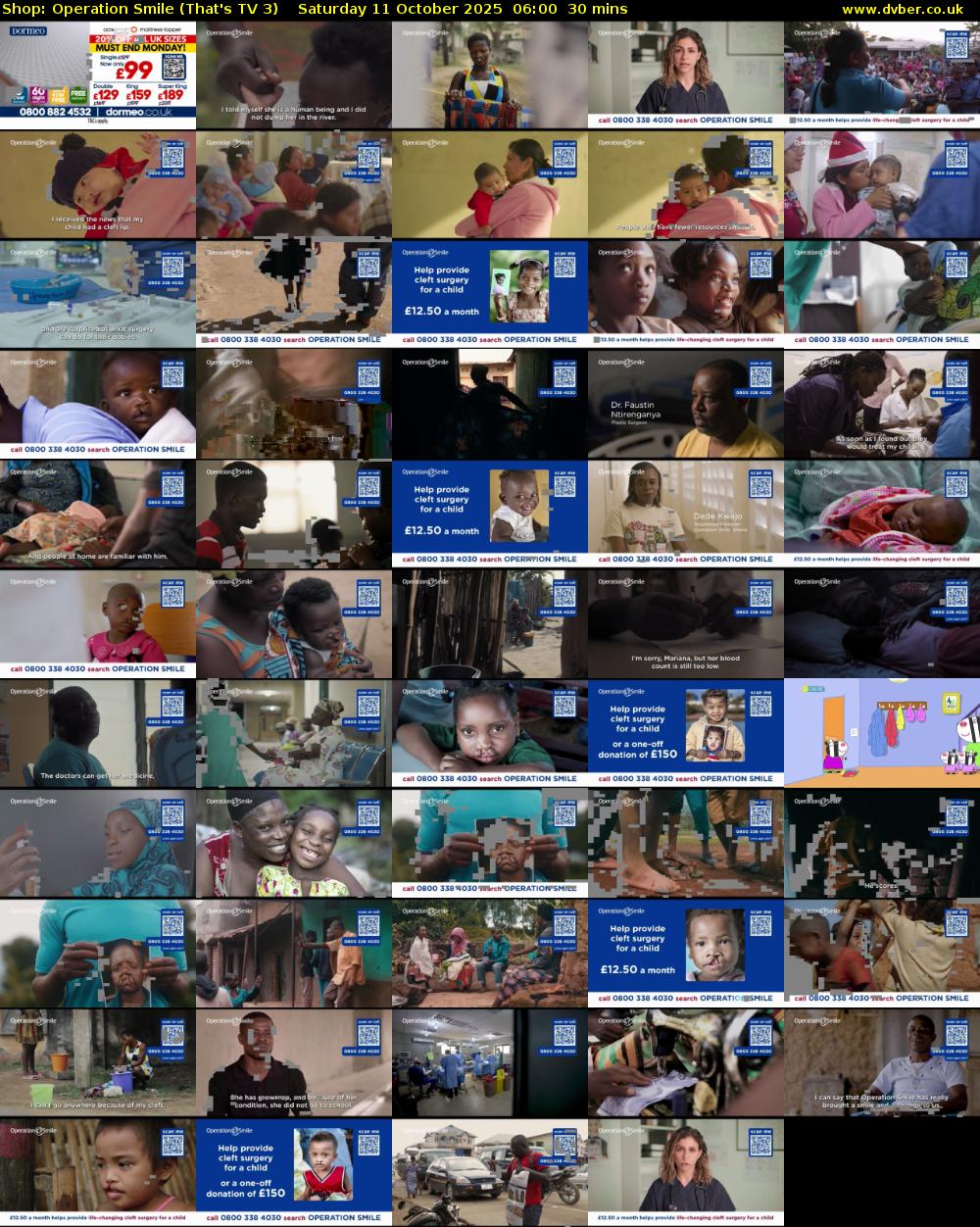 Shop: Operation Smile (That's TV 3) Saturday 11 October 2025 06:00 - 06:30