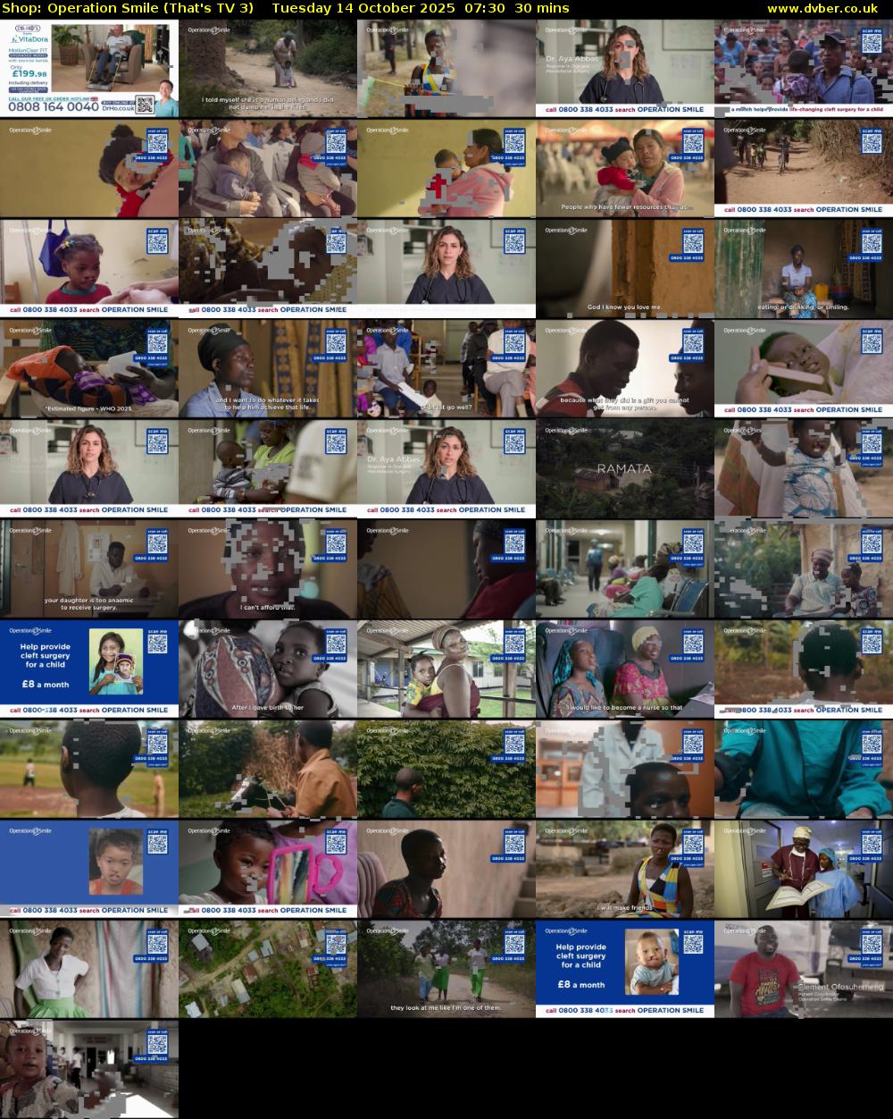 Shop: Operation Smile (That's TV 3) Tuesday 14 October 2025 07:30 - 08:00