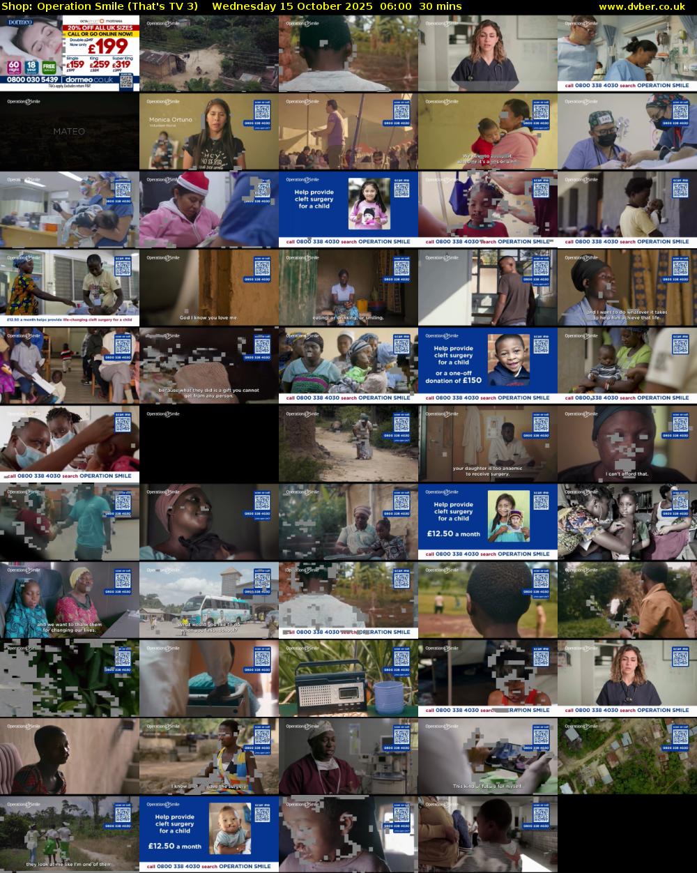 Shop: Operation Smile (That's TV 3) Wednesday 15 October 2025 06:00 - 06:30