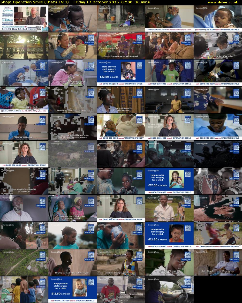 Shop: Operation Smile (That's TV 3) Friday 17 October 2025 07:00 - 07:30