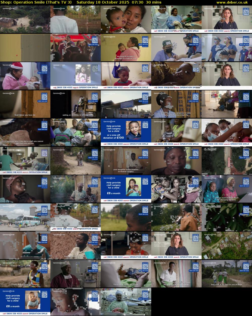 Shop: Operation Smile (That's TV 3) Saturday 18 October 2025 07:30 - 08:00
