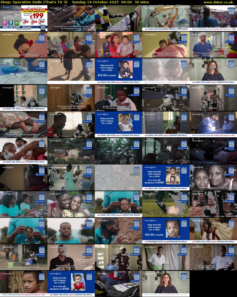 Shop: Operation Smile (That's TV 3) Sunday 19 October 2025 06:00 - 06:30