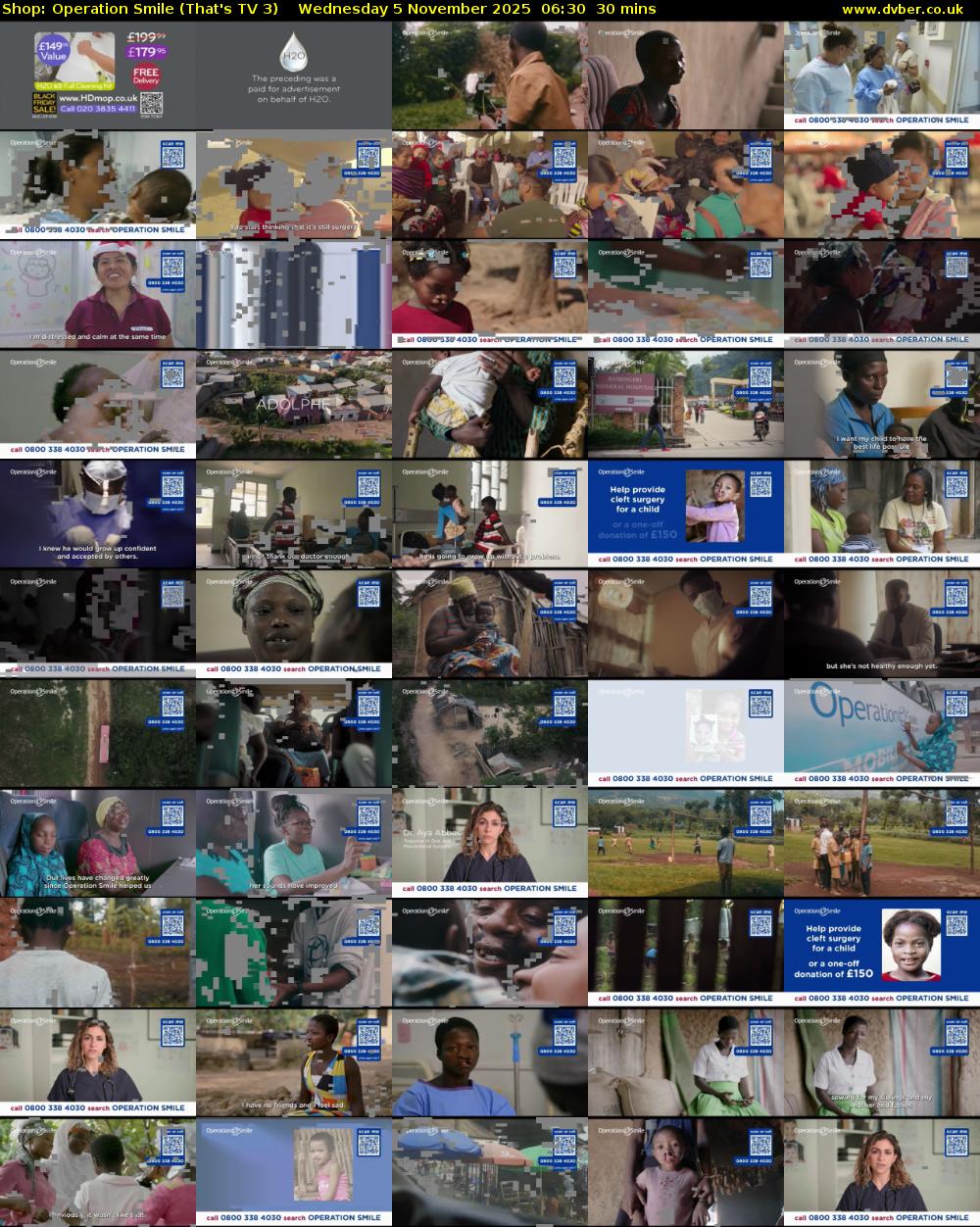 Shop: Operation Smile (That's TV 3) Wednesday 5 November 2025 06:30 - 07:00
