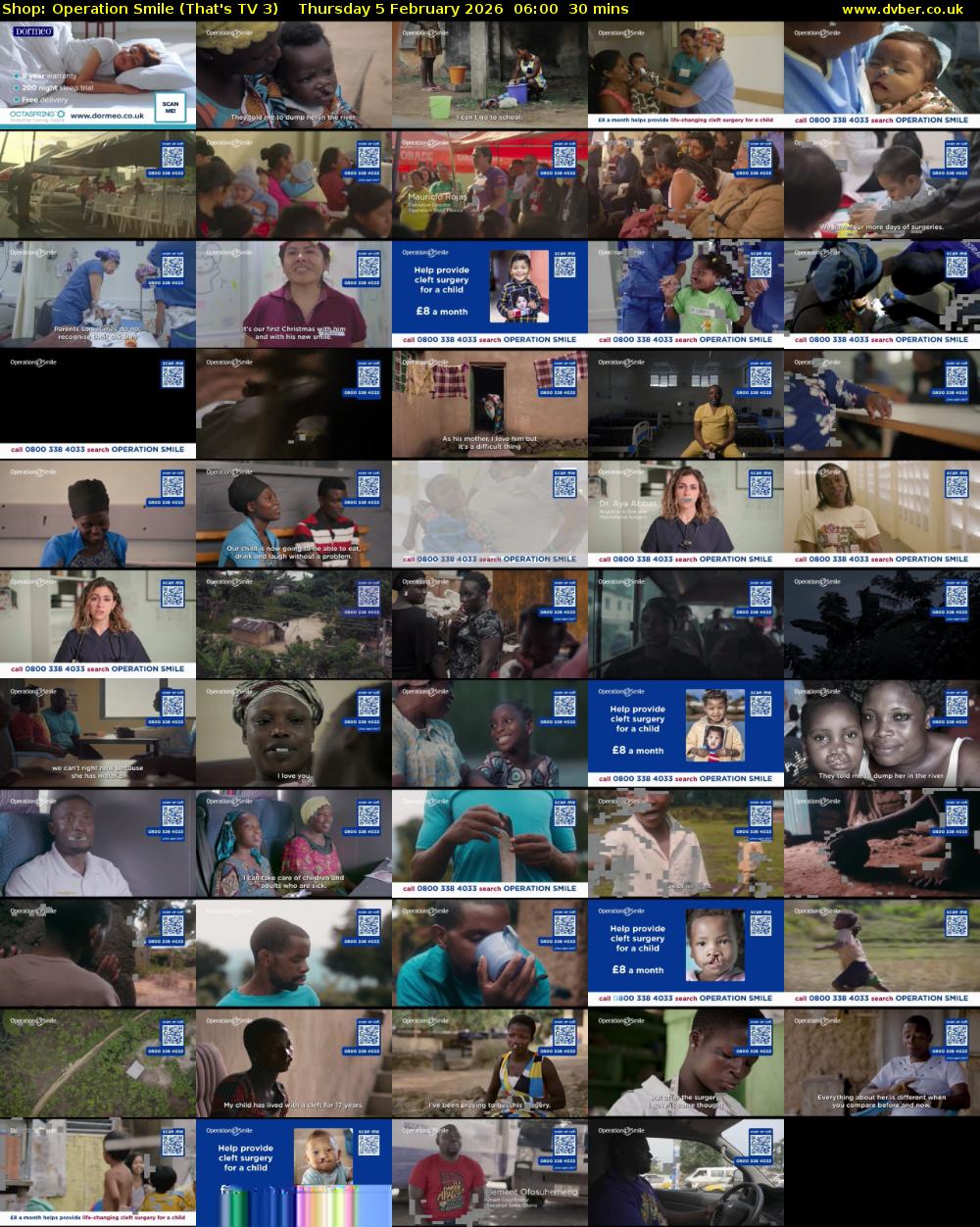 Shop: Operation Smile (That's TV 3) Thursday 5 February 2026 06:00 - 06:30