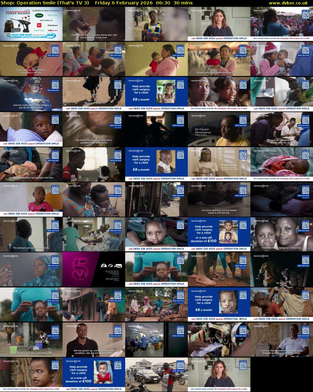 Shop: Operation Smile (That's TV 3) Friday 6 February 2026 06:30 - 07:00