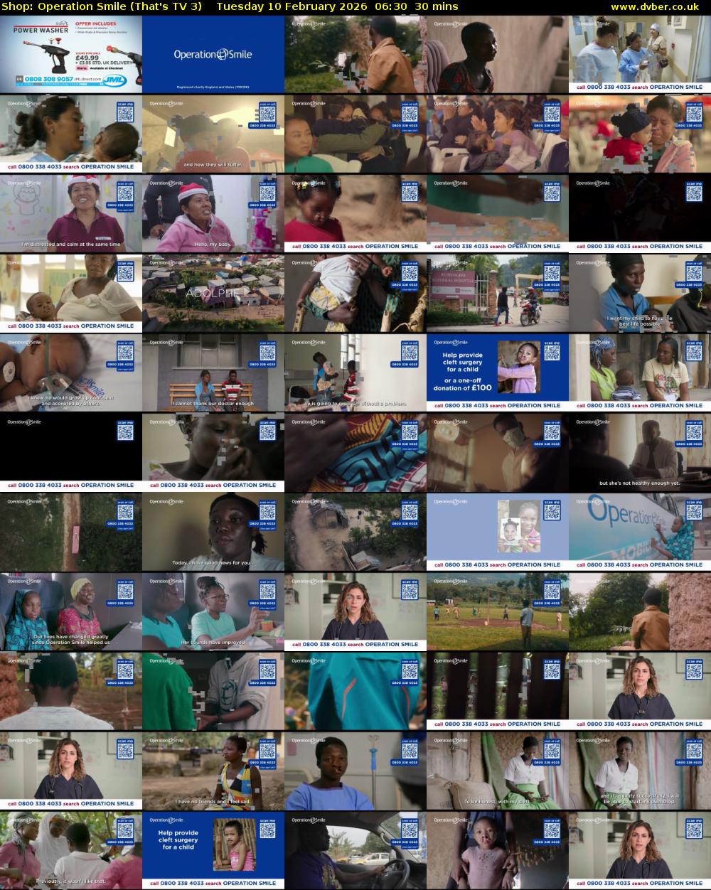 Shop: Operation Smile (That's TV 3) Tuesday 10 February 2026 06:30 - 07:00
