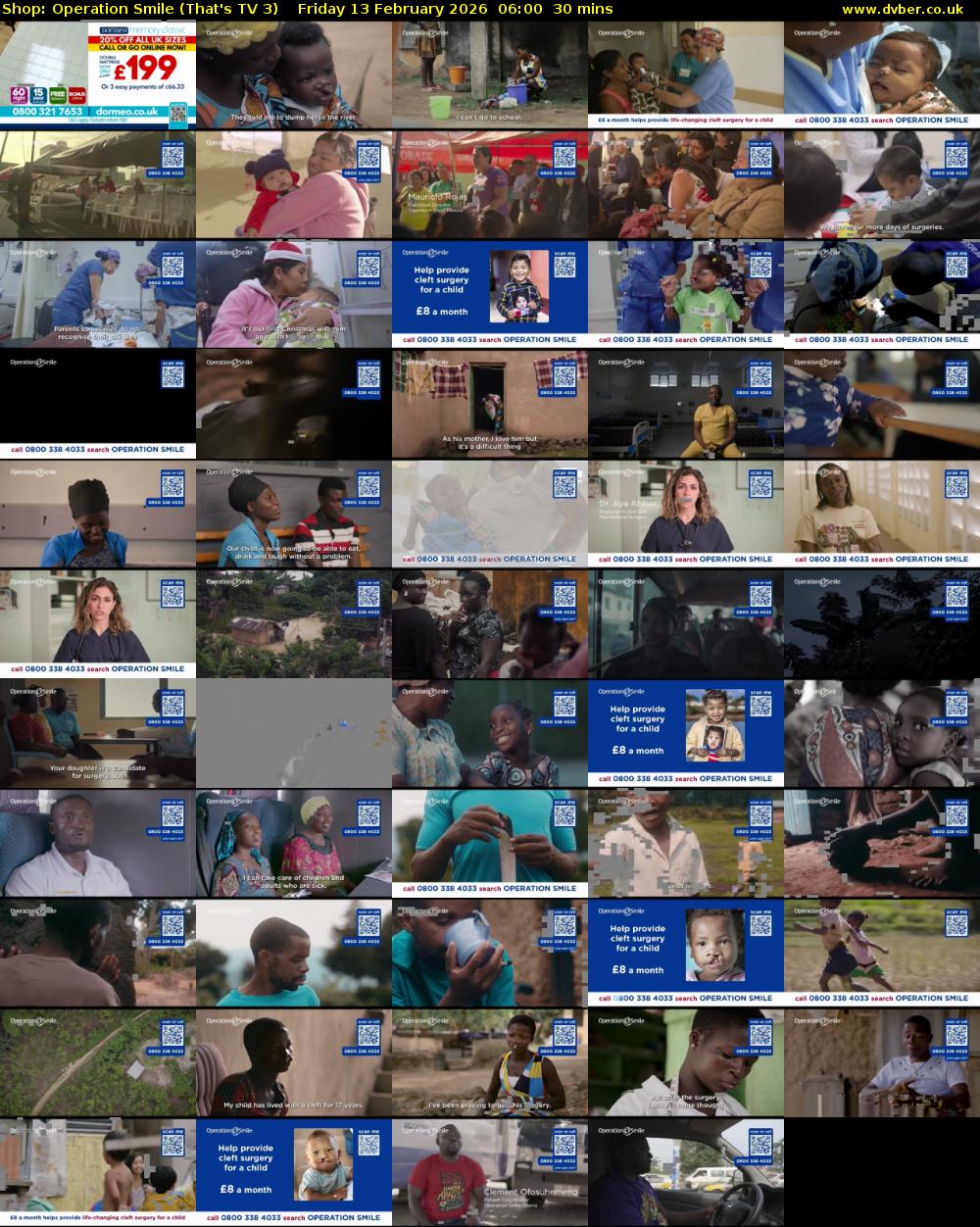 Shop: Operation Smile (That's TV 3) Friday 13 February 2026 06:00 - 06:30