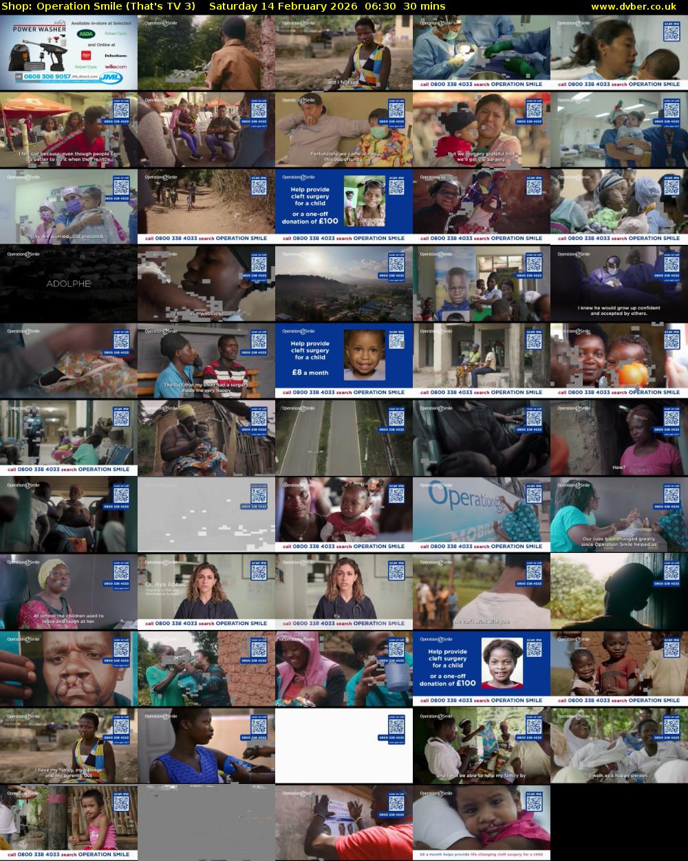 Shop: Operation Smile (That's TV 3) Saturday 14 February 2026 06:30 - 07:00