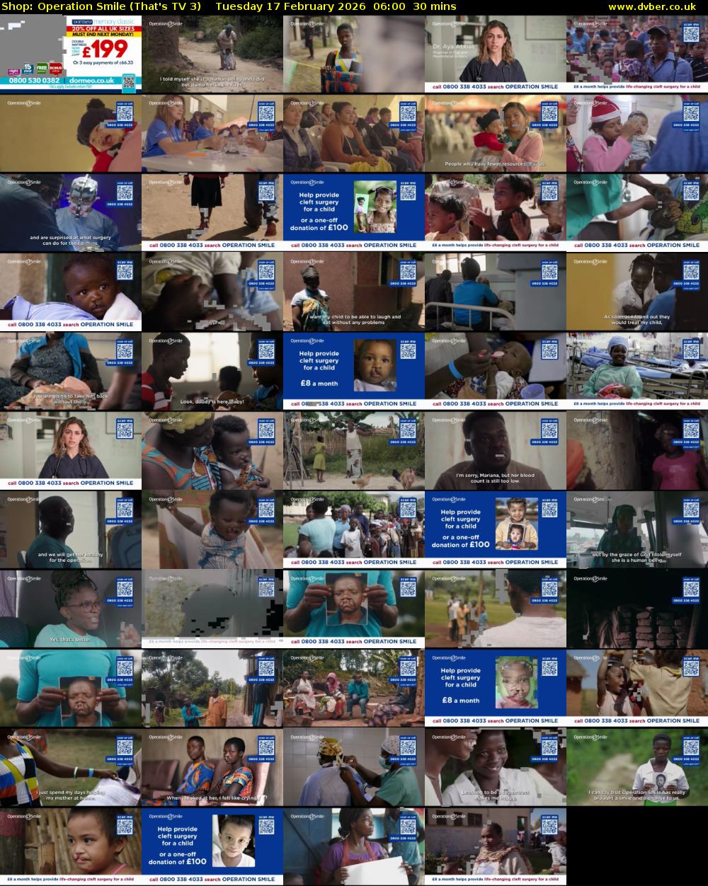 Shop: Operation Smile (That's TV 3) Tuesday 17 February 2026 06:00 - 06:30