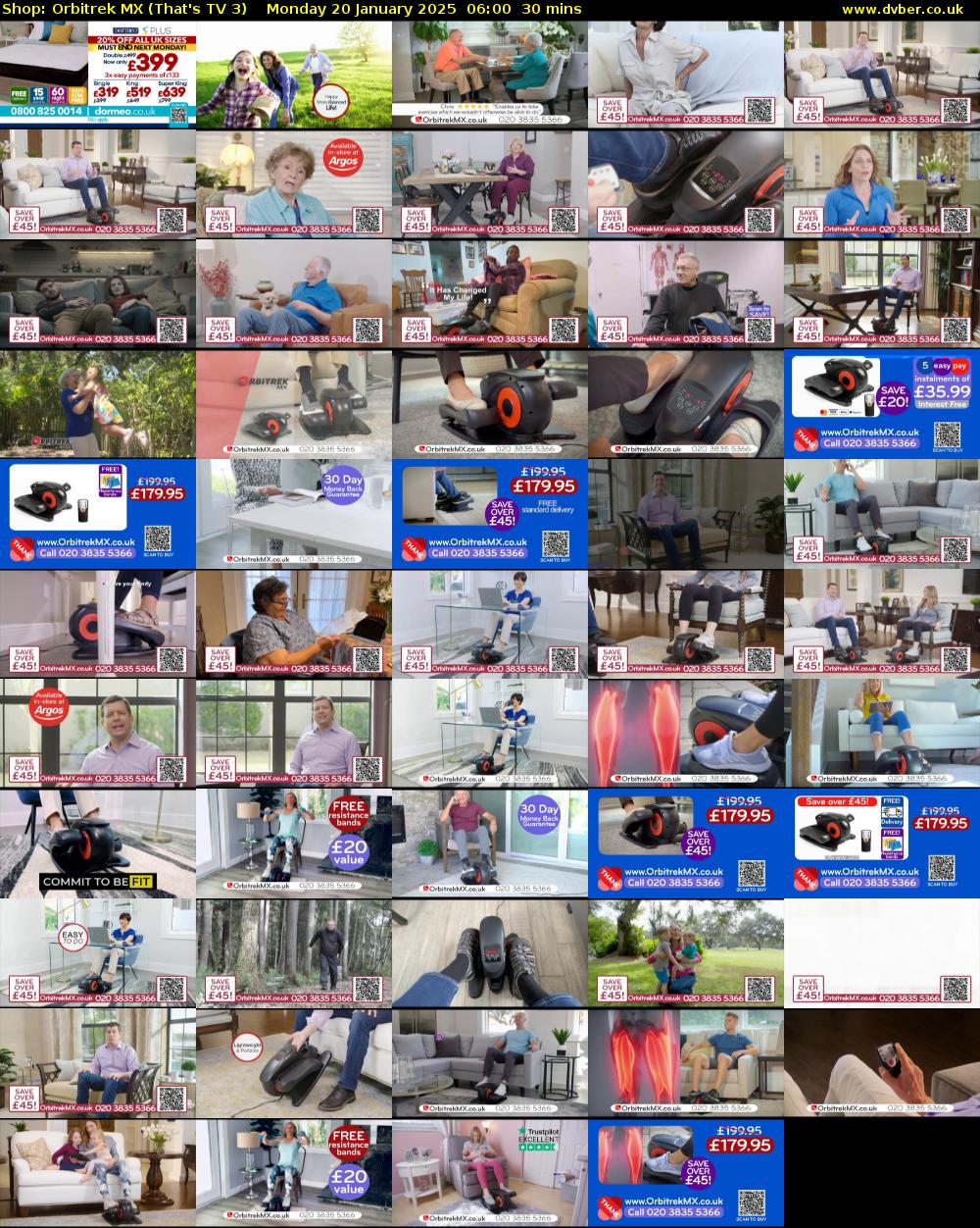 Shop: Orbitrek MX (That's TV 3) Monday 20 January 2025 06:00 - 06:30