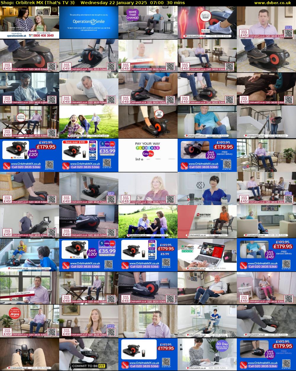 Shop: Orbitrek MX (That's TV 3) Wednesday 22 January 2025 07:00 - 07:30