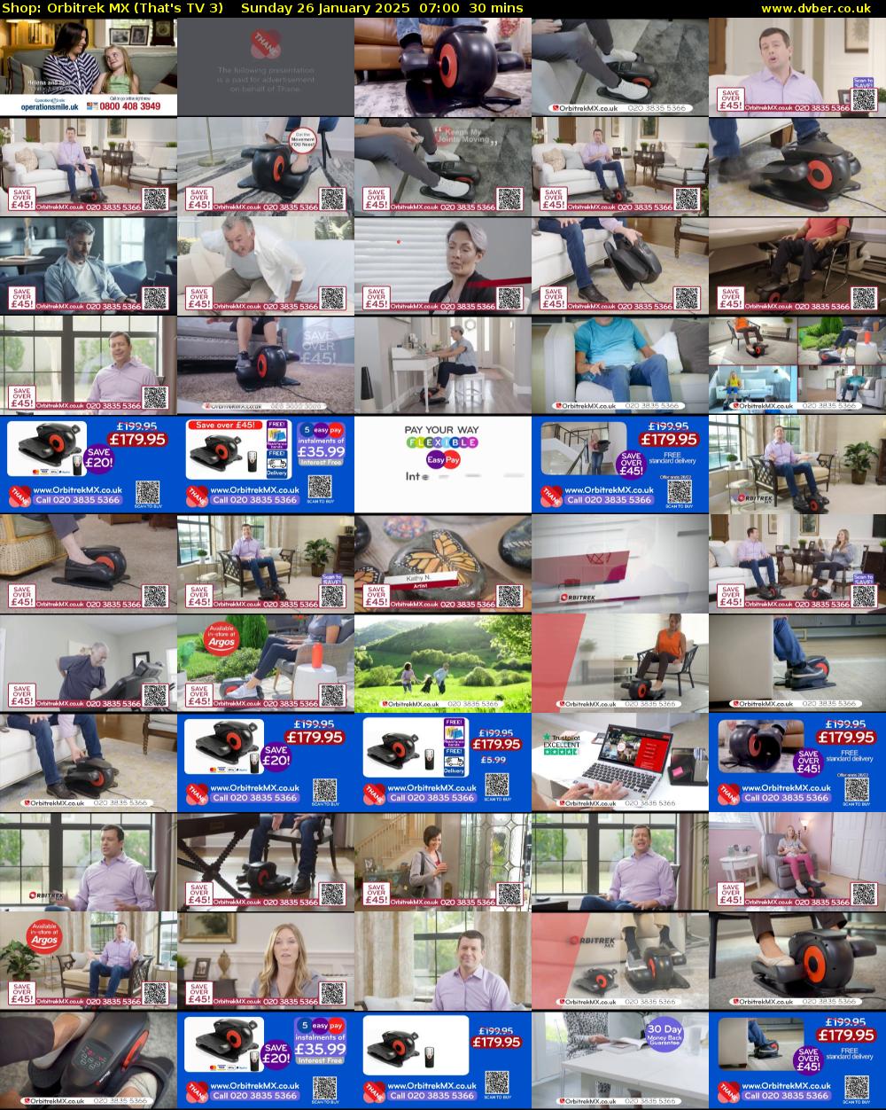 Shop: Orbitrek MX (That's TV 3) Sunday 26 January 2025 07:00 - 07:30