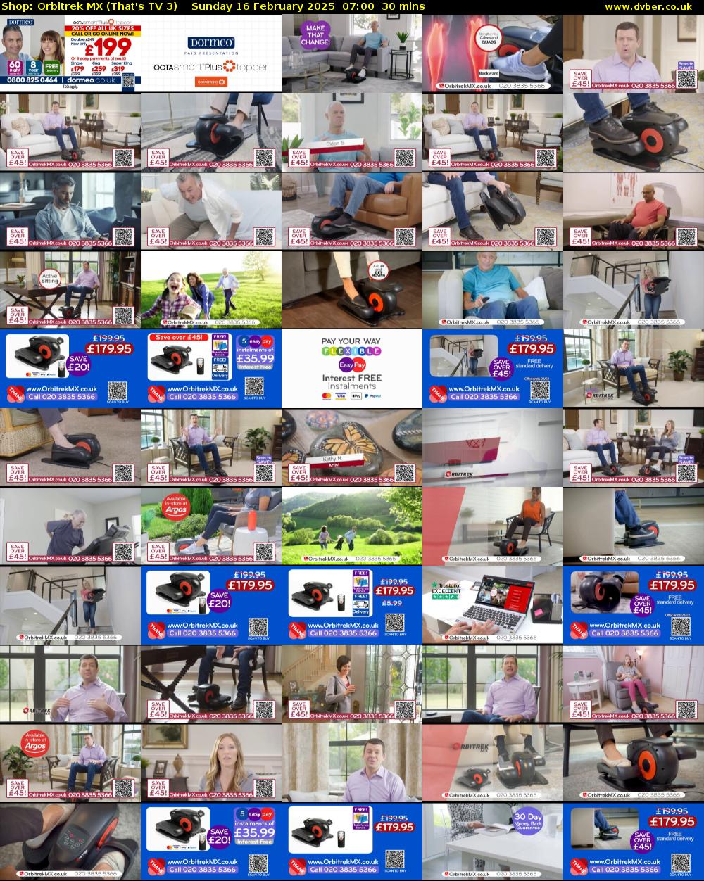 Shop: Orbitrek MX (That's TV 3) Sunday 16 February 2025 07:00 - 07:30