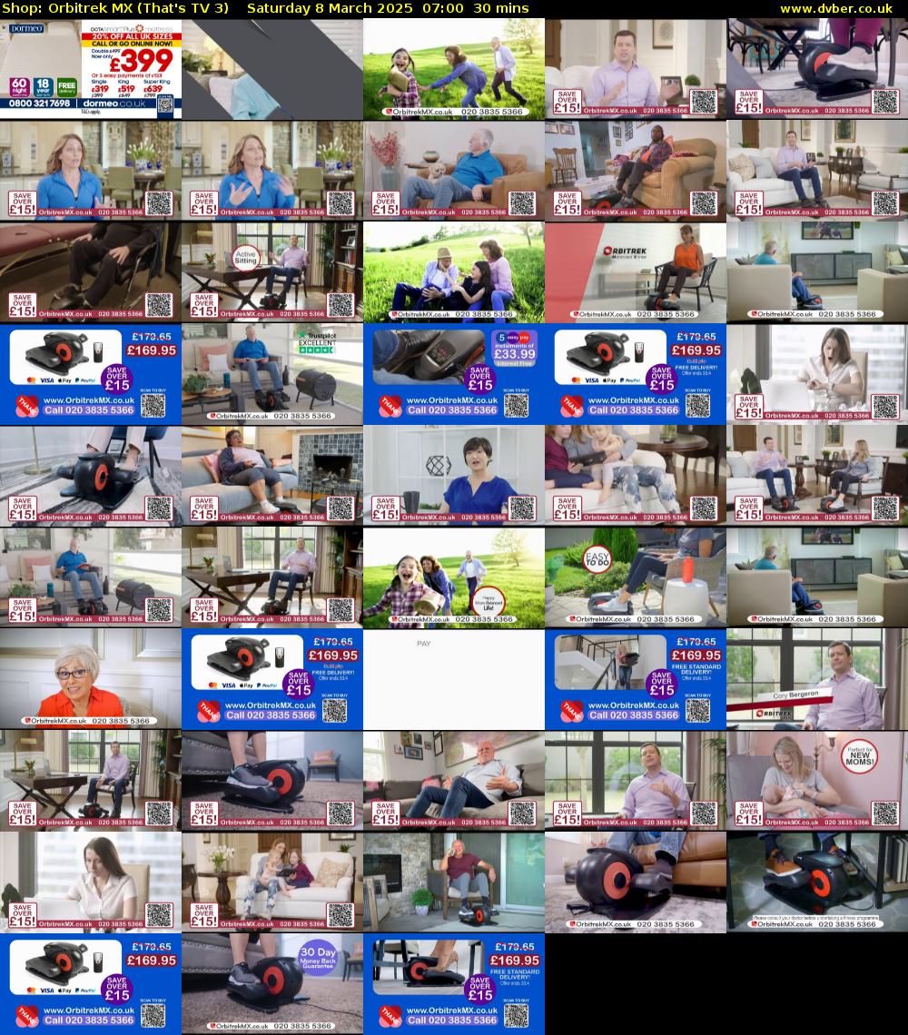 Shop: Orbitrek MX (That's TV 3) Saturday 8 March 2025 07:00 - 07:30