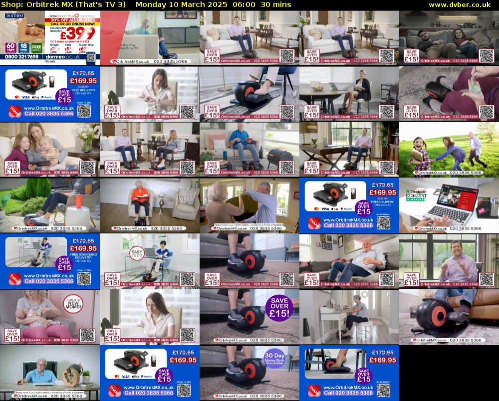 Shop: Orbitrek MX (That's TV 3) Monday 10 March 2025 06:00 - 06:30