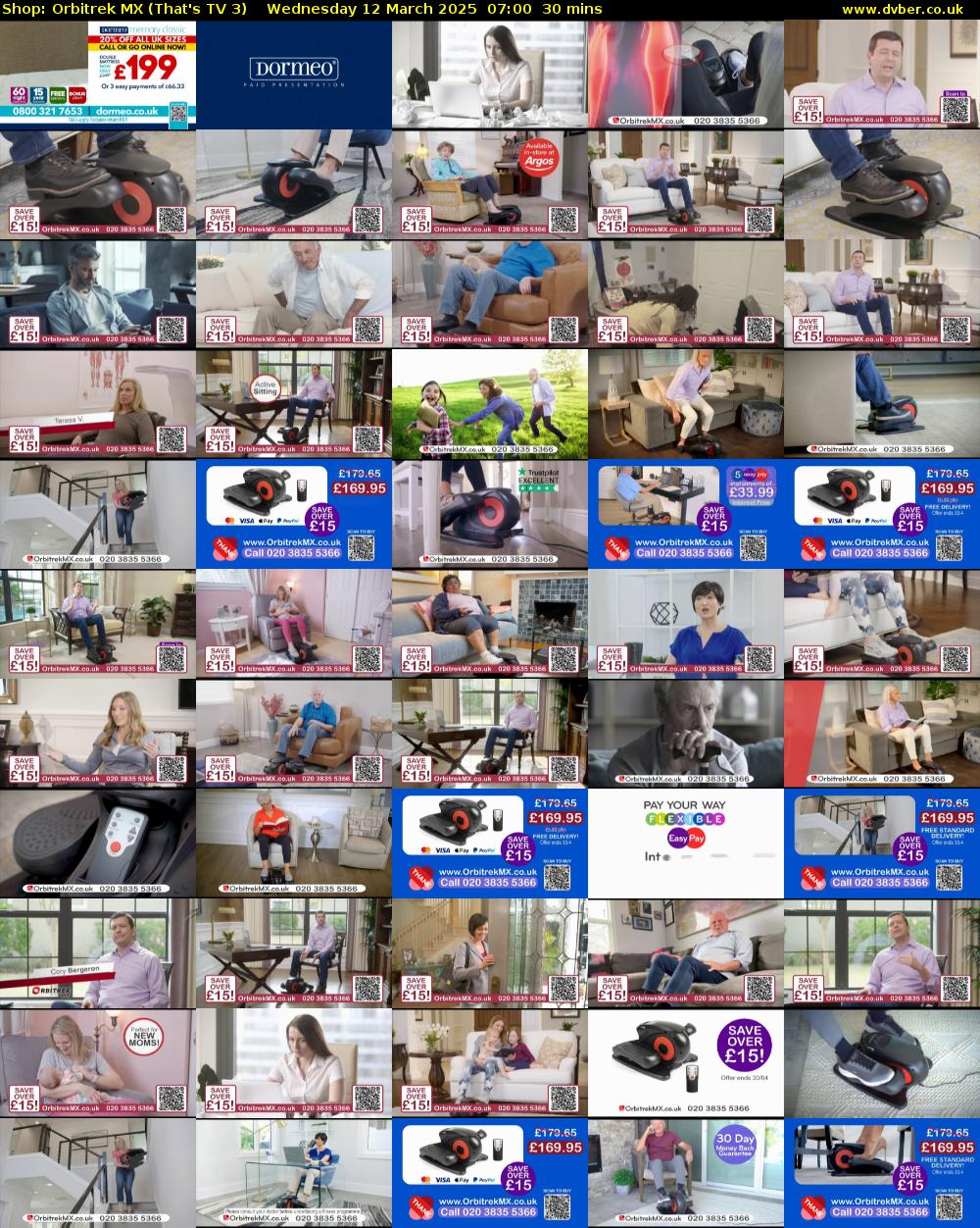 Shop: Orbitrek MX (That's TV 3) Wednesday 12 March 2025 07:00 - 07:30