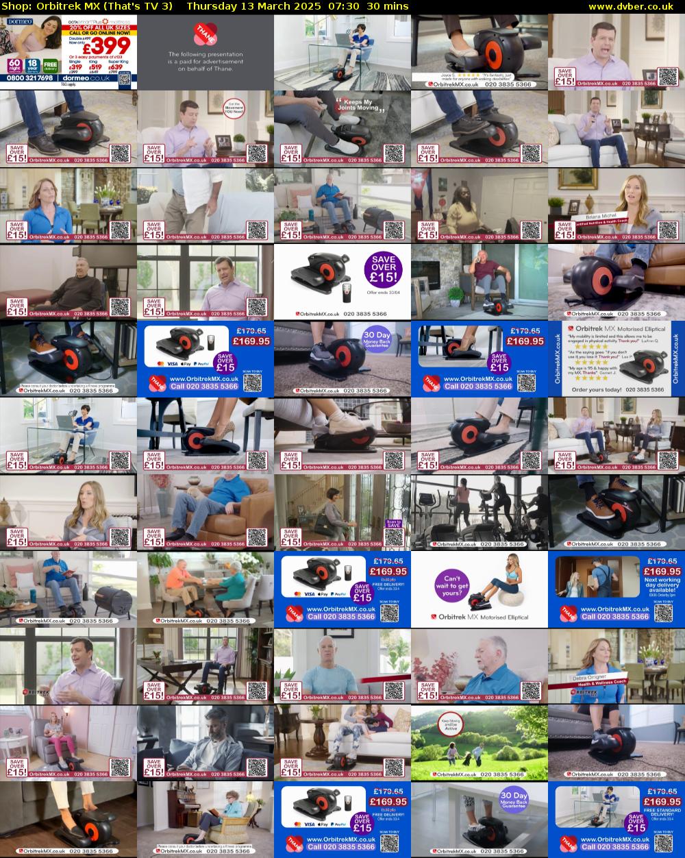 Shop: Orbitrek MX (That's TV 3) Thursday 13 March 2025 07:30 - 08:00