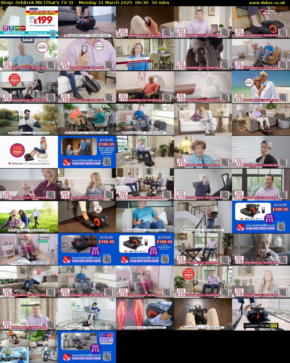 Shop: Orbitrek MX (That's TV 3) Monday 31 March 2025 06:30 - 07:00