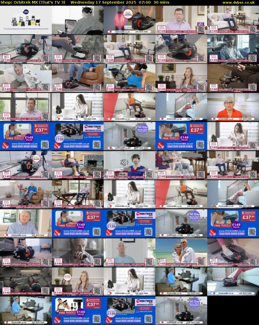 Shop: Orbitrek MX (That's TV 3) Wednesday 17 September 2025 07:00 - 07:30
