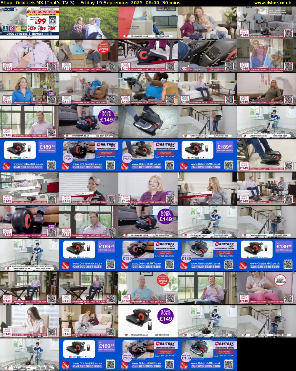 Shop: Orbitrek MX (That's TV 3) Friday 19 September 2025 06:00 - 06:30