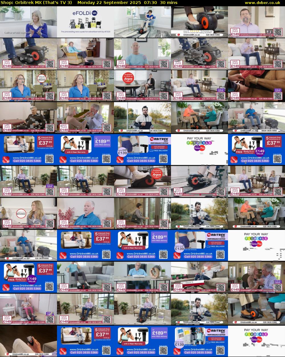 Shop: Orbitrek MX (That's TV 3) Monday 22 September 2025 07:30 - 08:00