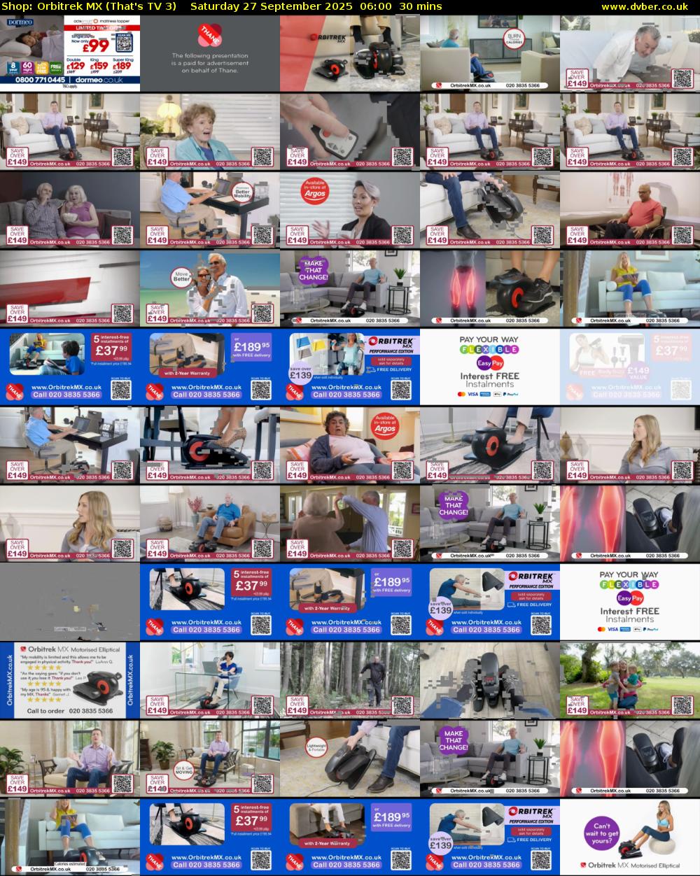 Shop: Orbitrek MX (That's TV 3) Saturday 27 September 2025 06:00 - 06:30