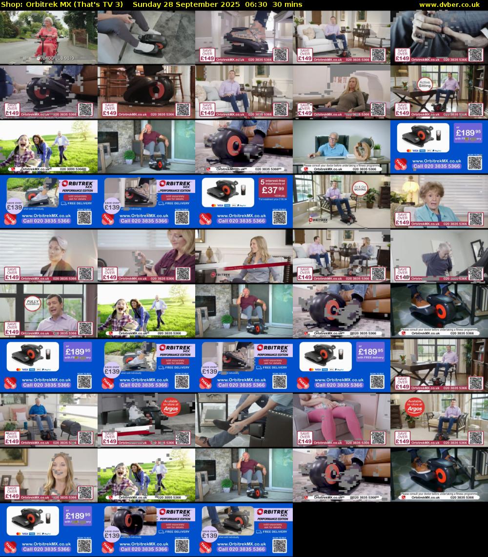 Shop: Orbitrek MX (That's TV 3) Sunday 28 September 2025 06:30 - 07:00