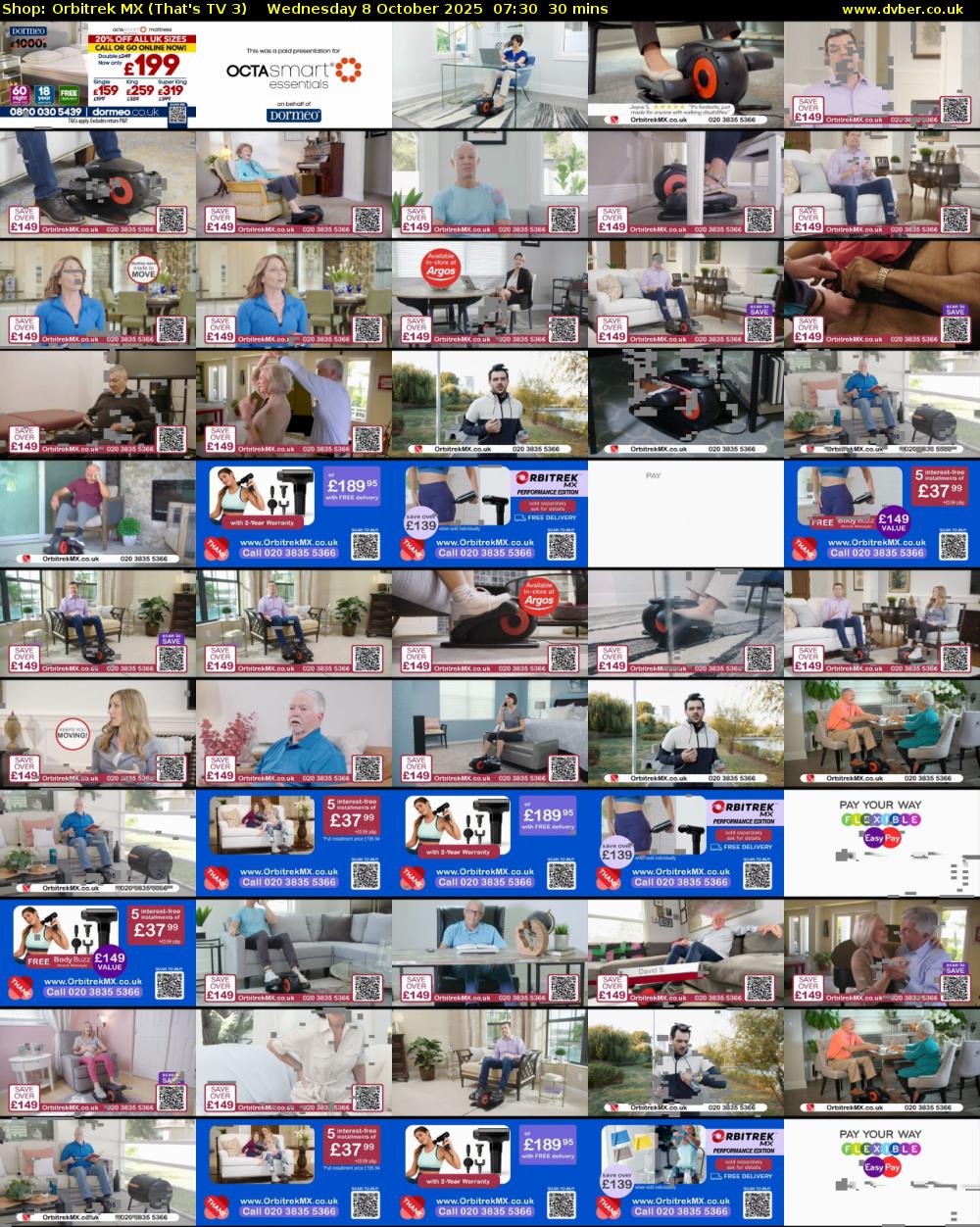 Shop: Orbitrek MX (That's TV 3) Wednesday 8 October 2025 07:30 - 08:00