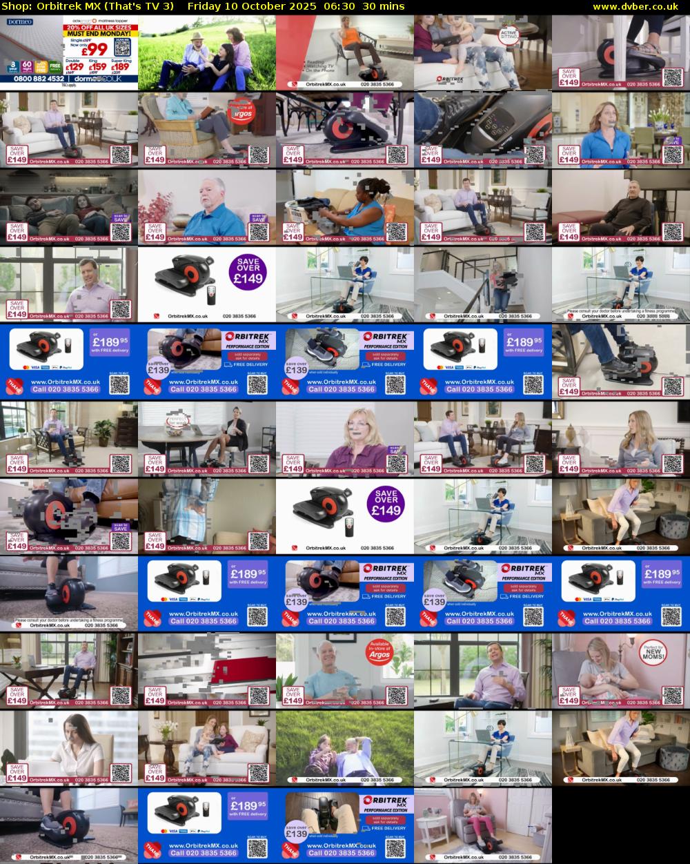 Shop: Orbitrek MX (That's TV 3) Friday 10 October 2025 06:30 - 07:00