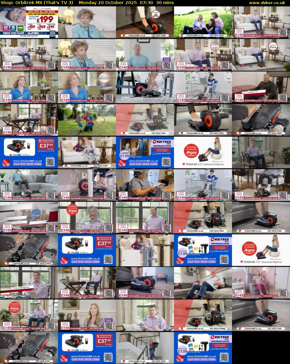 Shop: Orbitrek MX (That's TV 3) Monday 20 October 2025 07:30 - 08:00