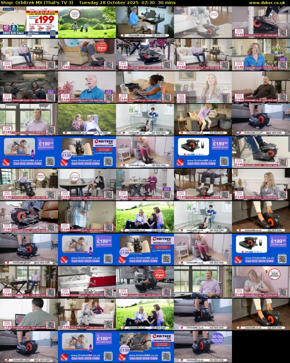 Shop: Orbitrek MX (That's TV 3) Tuesday 28 October 2025 07:30 - 08:00