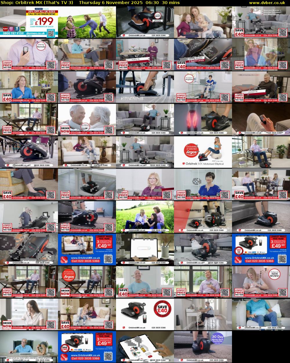 Shop: Orbitrek MX (That's TV 3) Thursday 6 November 2025 06:30 - 07:00