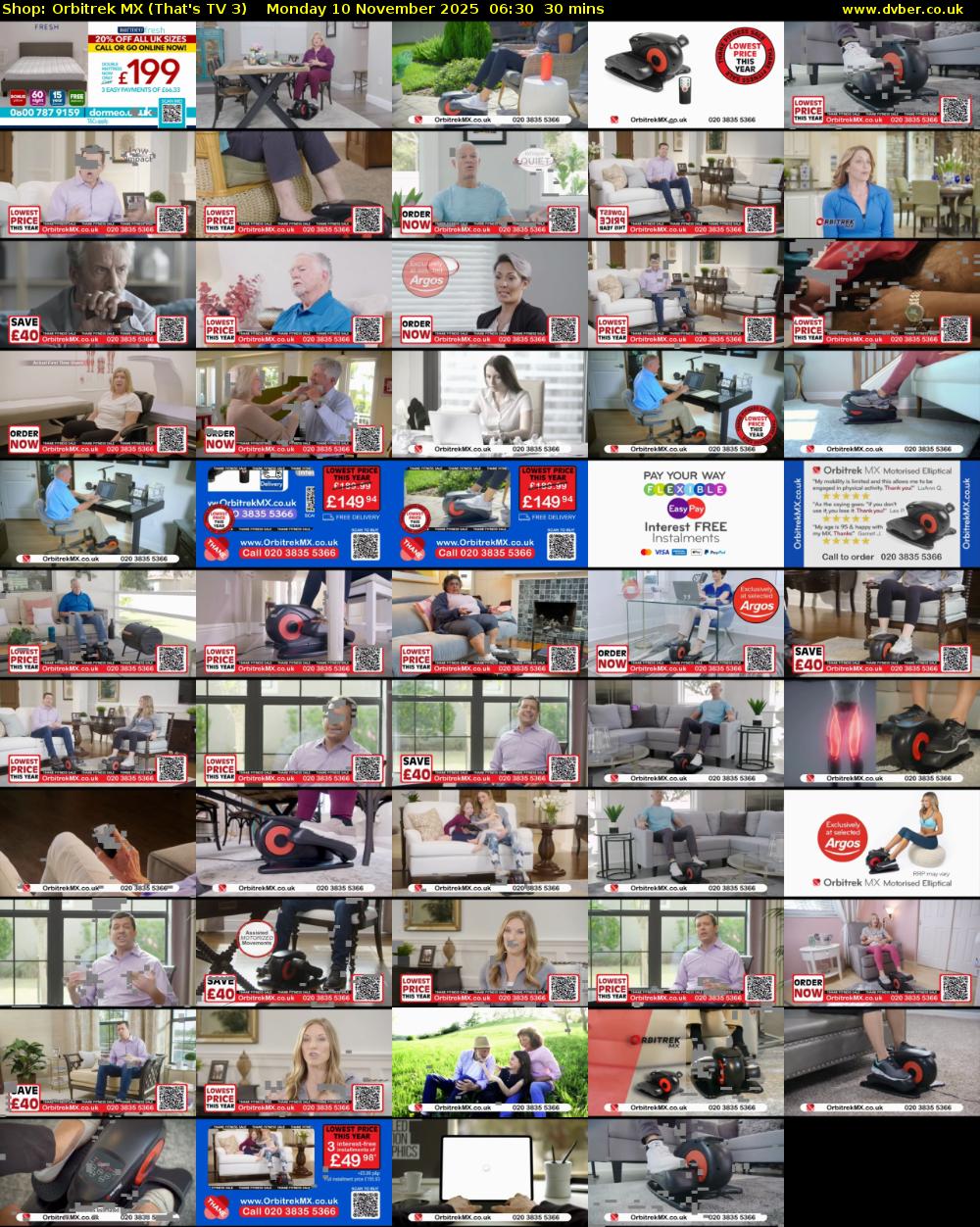 Shop: Orbitrek MX (That's TV 3) Monday 10 November 2025 06:30 - 07:00
