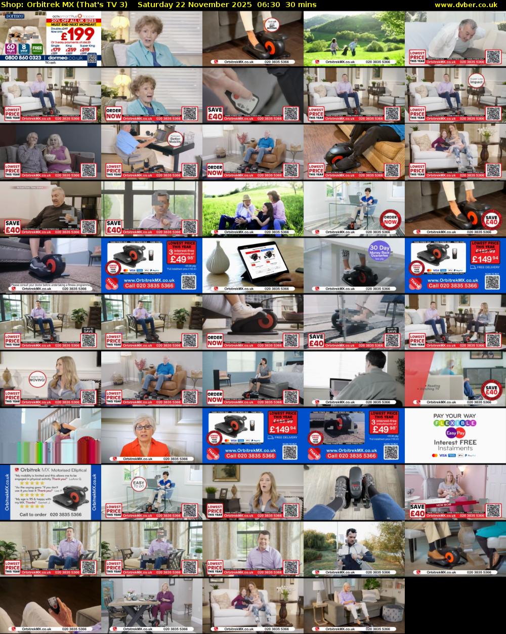 Shop: Orbitrek MX (That's TV 3) Saturday 22 November 2025 06:30 - 07:00