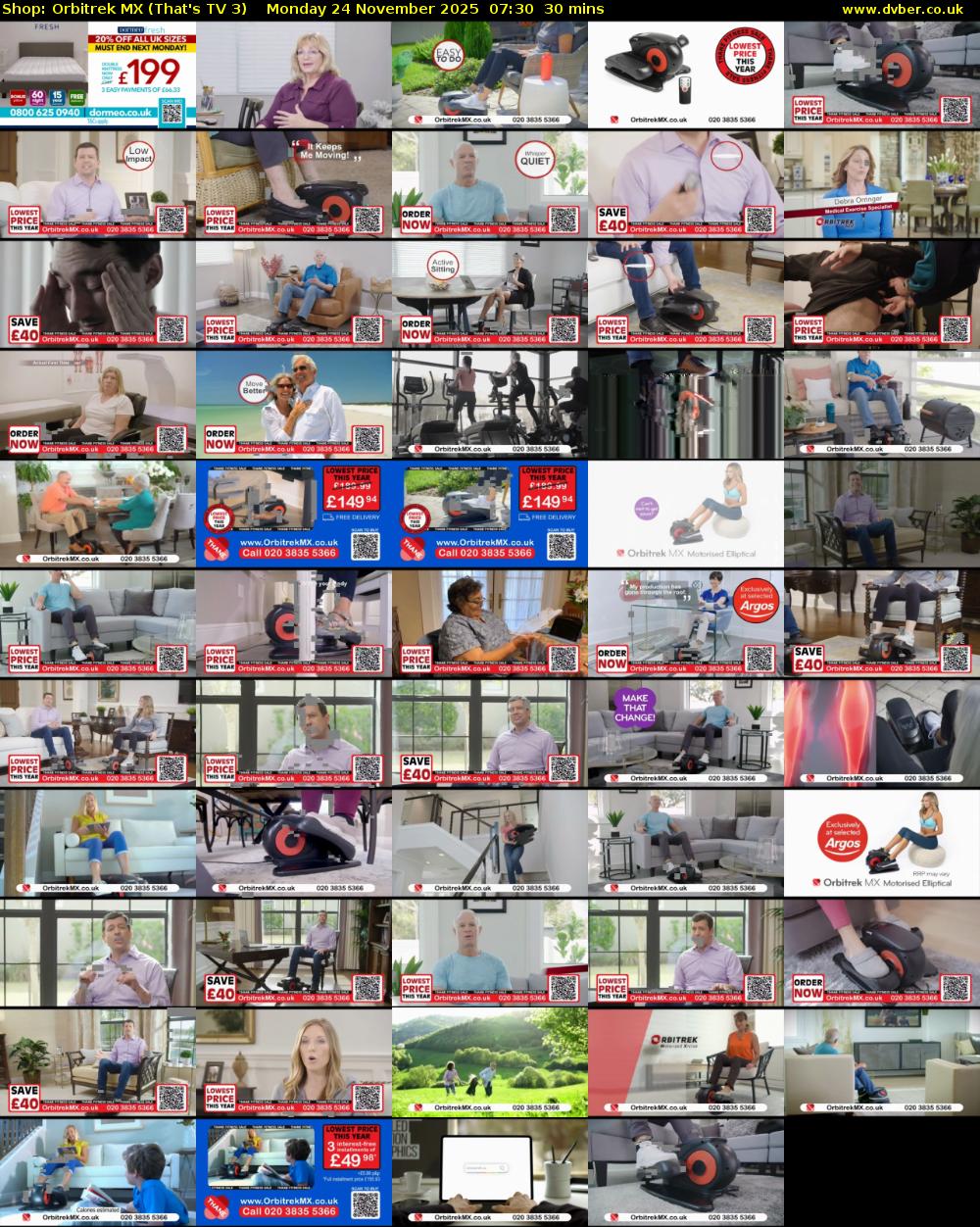 Shop: Orbitrek MX (That's TV 3) Monday 24 November 2025 07:30 - 08:00