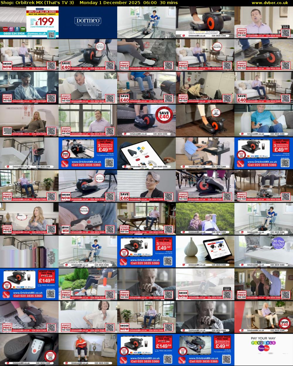 Shop: Orbitrek MX (That's TV 3) Monday 1 December 2025 06:00 - 06:30