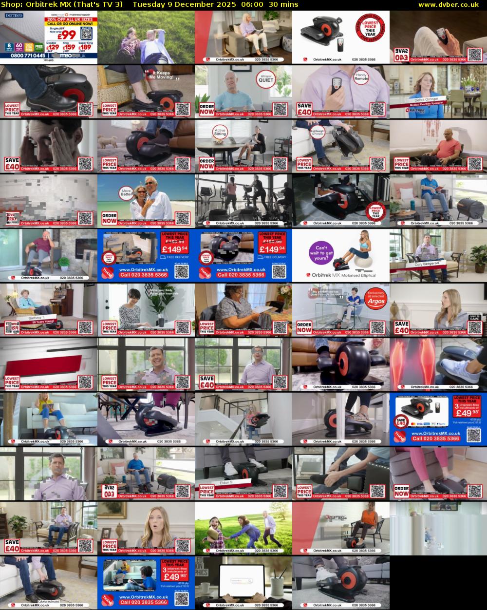 Shop: Orbitrek MX (That's TV 3) Tuesday 9 December 2025 06:00 - 06:30