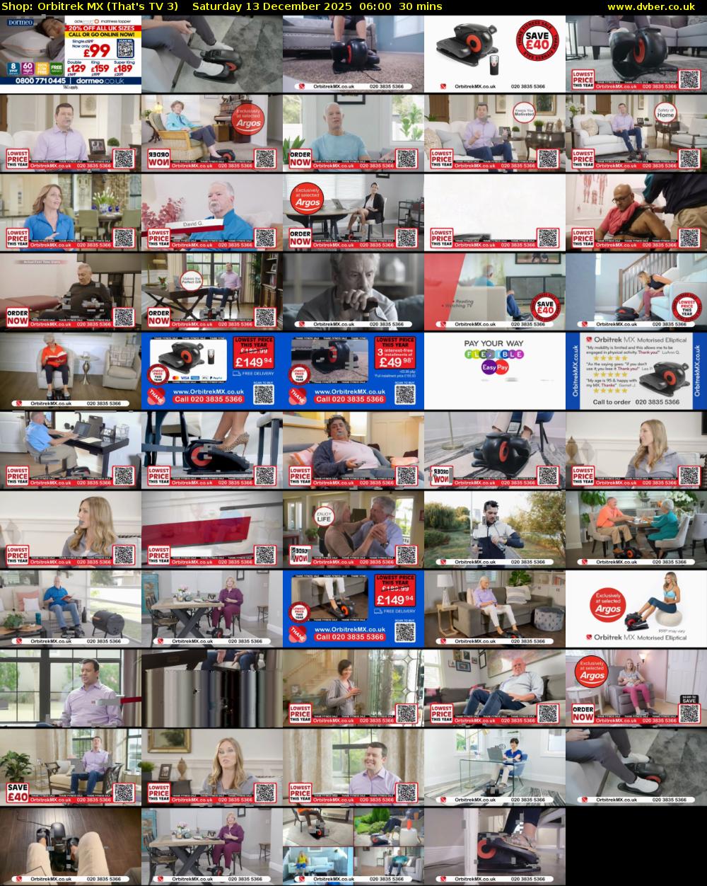 Shop: Orbitrek MX (That's TV 3) Saturday 13 December 2025 06:00 - 06:30