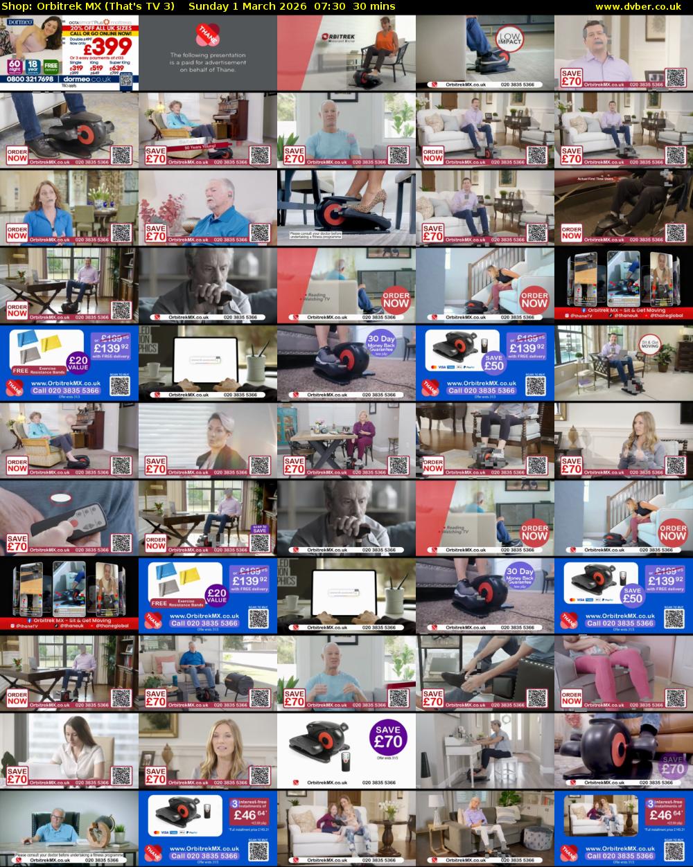 Shop: Orbitrek MX (That's TV 3) Sunday 1 March 2026 07:30 - 08:00