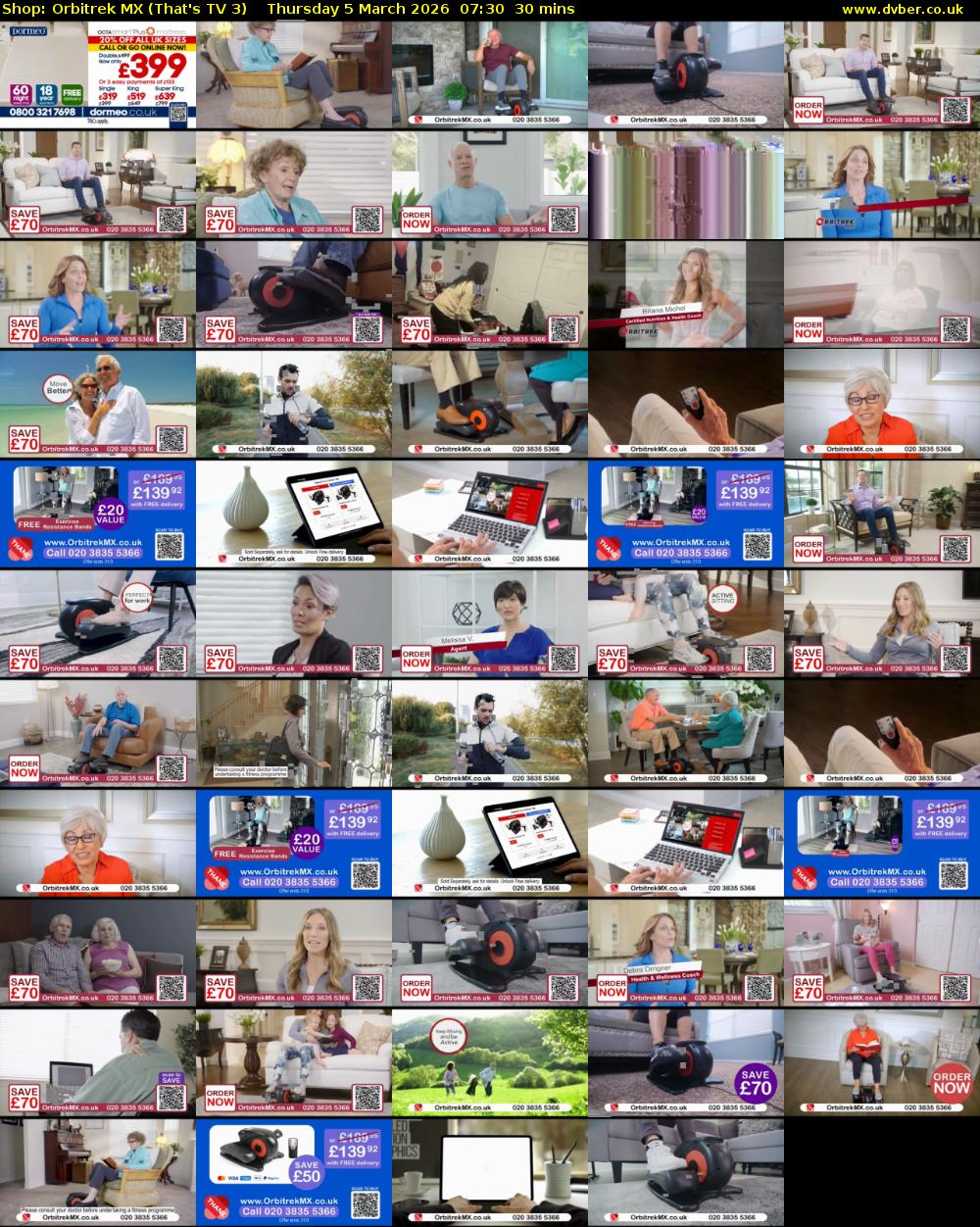 Shop: Orbitrek MX (That's TV 3) Thursday 5 March 2026 07:30 - 08:00