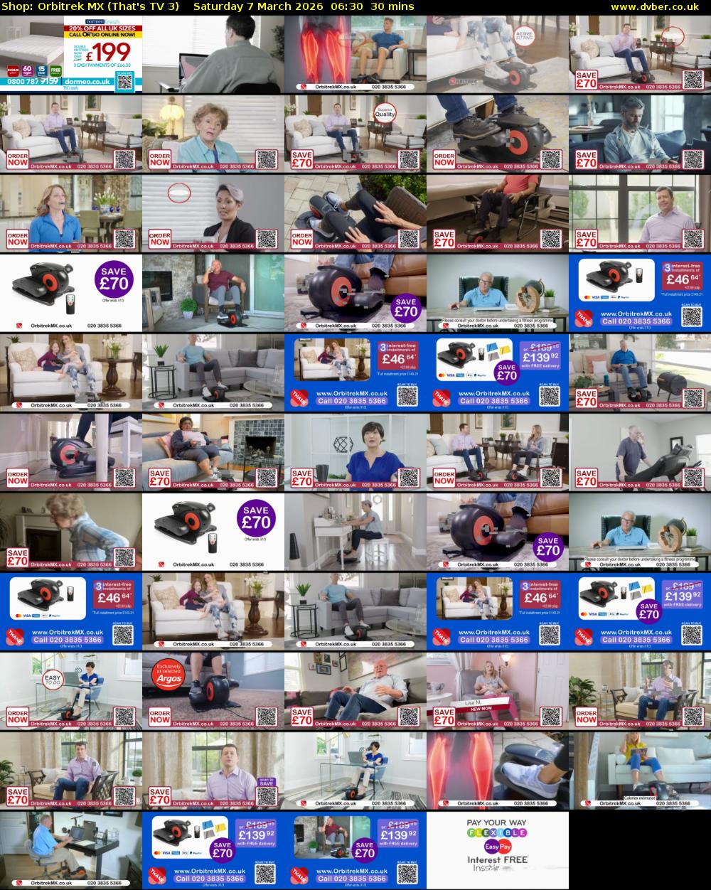 Shop: Orbitrek MX (That's TV 3) Saturday 7 March 2026 06:30 - 07:00