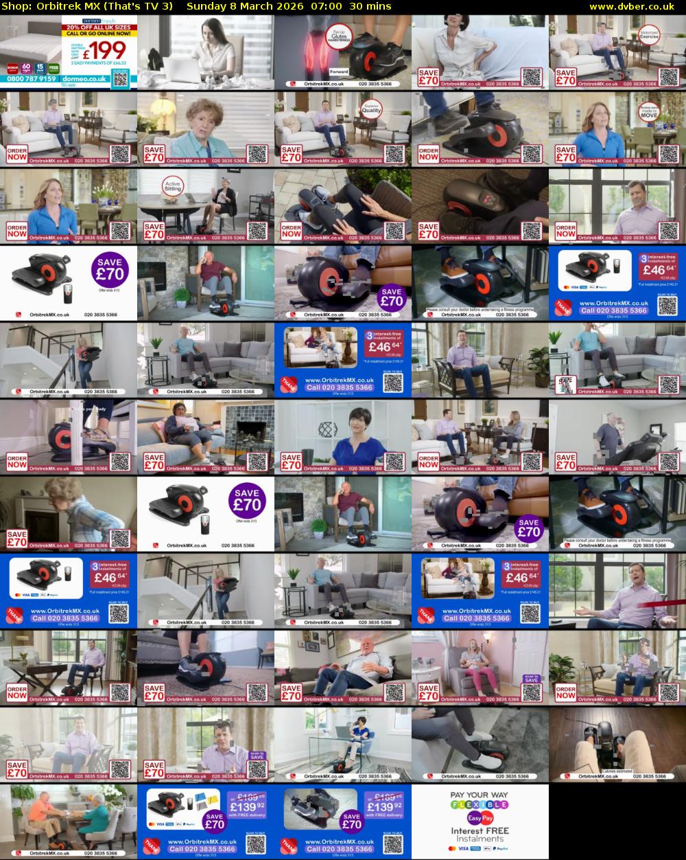 Shop: Orbitrek MX (That's TV 3) Sunday 8 March 2026 07:00 - 07:30