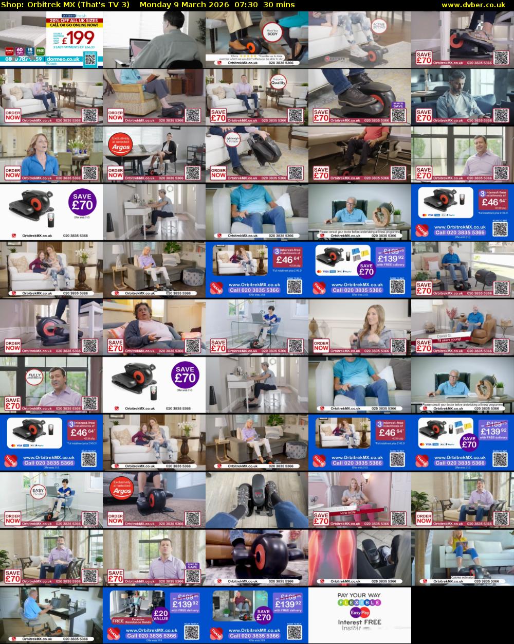 Shop: Orbitrek MX (That's TV 3) Monday 9 March 2026 07:30 - 08:00